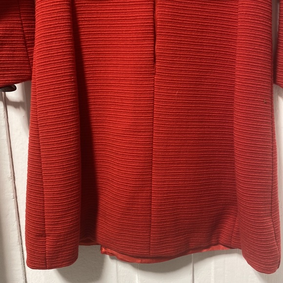 Vintage 1960s reddish orange Hannah Troy Dress with matching cropped jacket sz 6 - Picture 8 of 16